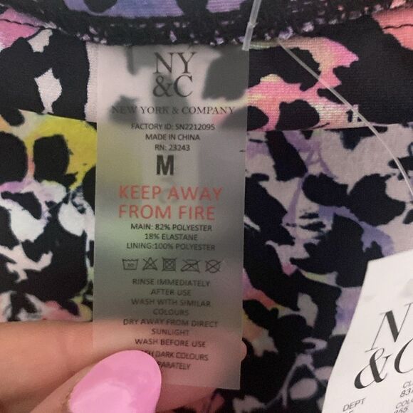 NWT-NY&C Swimwear- purple Leopard-Print High-Waisted Bikini Bottom - Size Medium - Picture 9 of 10